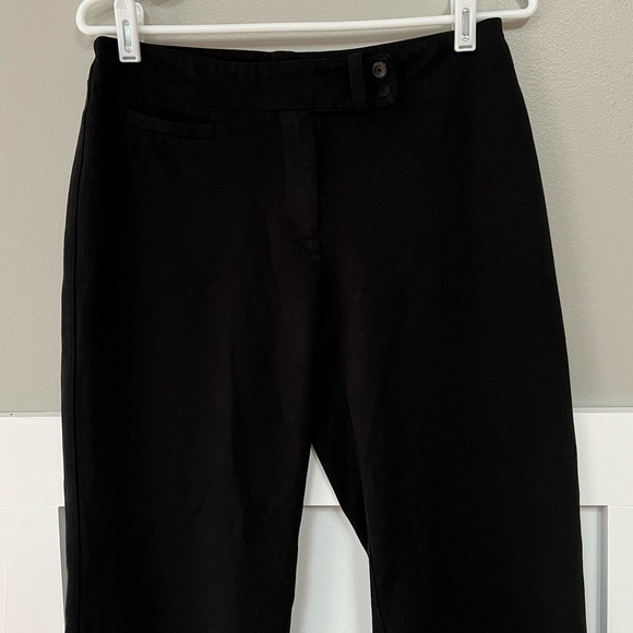 Eileen Fisher Tab Waist Heavyweight Rayon Knit Trouser in Black - Picture 6 of 6